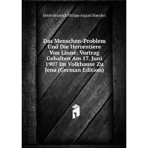   Zu Jena (German Edition) Ernst Heinrich Philipp August Haeckel Books