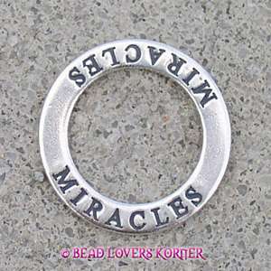 Miracles Pendant AA NA Recovery Affirmation Band .925 Sterling Silver 