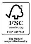 FSC certified fiber from well managed forests Recyclable in community 