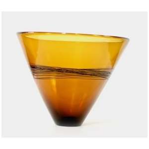  Correia Designer Art Glass, Bowl Amber Web
