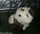 REAL MINK STUFFED ANIMAL PUPPY DOG TOY PLUSH WHITE GRAY TOY OR DISPLAY 
