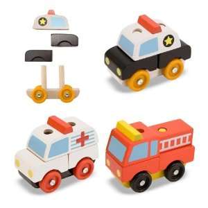  Stacking Emergency Vehicles Toys & Games