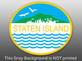 OVAL Staten Island Seal Sticker  flag decal new york ny  