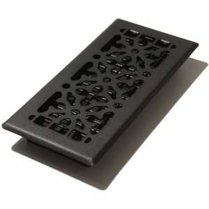  Decor Grates AGH410 BLK 4 Inch by 10 Inch Gothic Black Steel Floor 