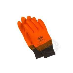 Boss Fluorescent Orange Foam Lined PVC Gloves 1SP3500 Large Only. 6 Pr 