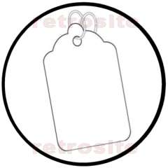   WHITE #7 Large Price Merchandise Tags BLANK w/ Strings STRUNG  