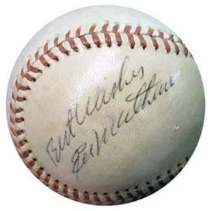  Eddie Mathews Best Wishes Autographed NL Feeney Baseball 