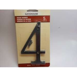 Gatehouse House Number Black 4 (5 inches)  Kitchen 