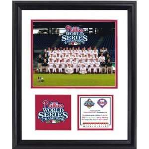   Phillies World Series Champs Framed Photo with World Series Patch