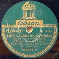 HANS BUND BRAVOUR ORCH. Odeon 193965 GERMAN JAZZ 78 RPM  
