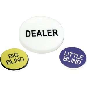  Poker Button Set   Dealer, Big & Little Blinds Button 