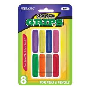  Bazic Asst. Color Foam Pencil / Pen Grip (8/Pack)(Pack Of 