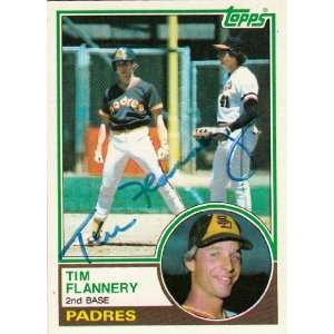  1983 Topps #38 Tim Flannery Padres Signed 
