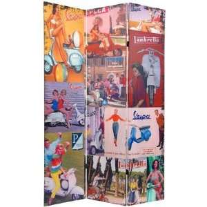  6 ft. Tall Double Sided Vespa Room Divider