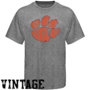   Tigers Shirt  Clemson Tigers Ash Distressed Big Logo Vintage T Shirt