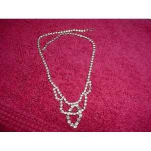  Vintage Crystal Rhinestones Necklace 