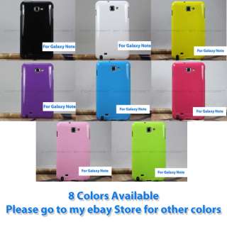 For Samsung Galaxy Note/i9220/GT N7000 Pink TPU Glossy Back Cover Gel 