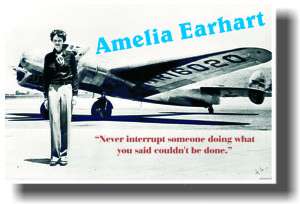 Amelia Earhart   Woman Pilot Aviator Airplane POSTER  