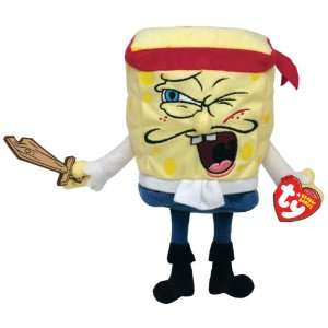  TY Beanie Baby Captain SpongeBob Toys & Games