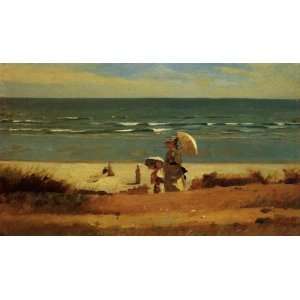  Oil Painting On the Beach, Marshfield Winslow Homer Hand 