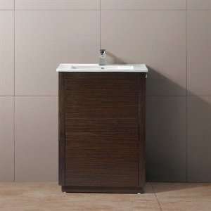  Vigo 24 inch Saba Single Bathroom Vanity   Wenge