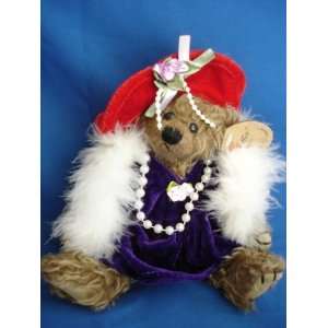  Red Hat Society Bear 8 Fully Jointed Stuffed Animal Toy 