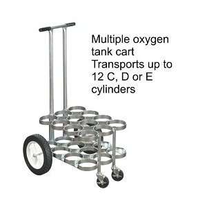 Oxygen Tank Cart for up to 12 C D or E tanks  Industrial 