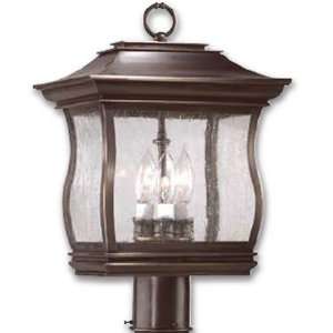  Troy Lighting P9514EB Brentwood Park 3 Light Outdoor Post 
