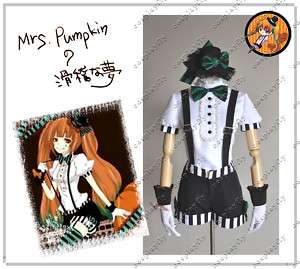 Vocaloid Miku Mrs Pumpkin Halloween Cosplay Costume  
