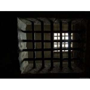 Close View of Iron Bars in a Window in the Prison of the Doges Palace 