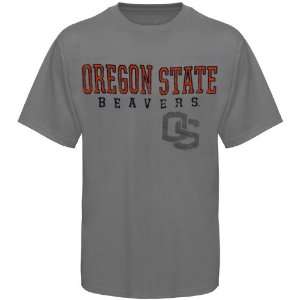   Oregon State Beavers Youth Contact T Shirt   Gray