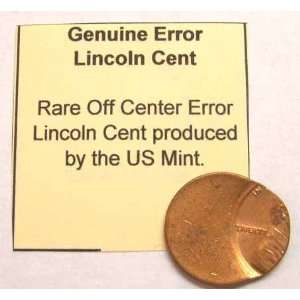  Genuine Error Lincoln Cent 