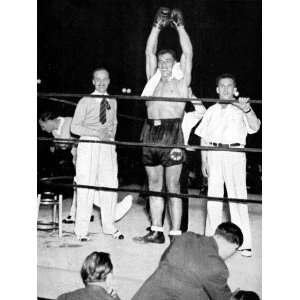  Primo Carnera Celebrates Victory, New York, 1933 Stretched 