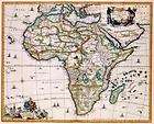 1681 Map of Africa antique old cartouche Visscher 262