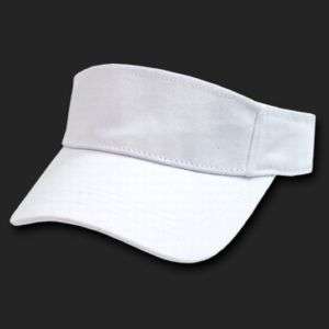 WHITE GOLF TENNIS SPORTS VISOR VISORS CAP CAPS HAT  