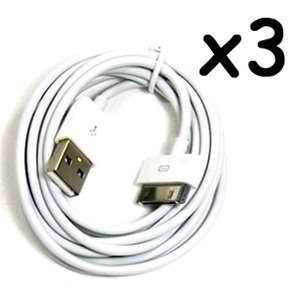  Goldstar ® 3 Pcs White 3 feet USB Charge and Sync Data 