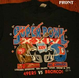 Rare Vintage San Francisco 49ers Super Bowl T Shirt L  