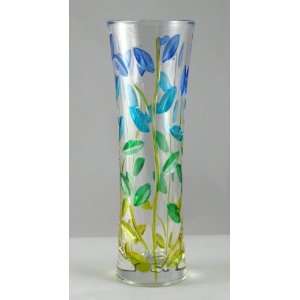  Due Zeta Italian Crystal Tree of Life Vase   Blue, Green 