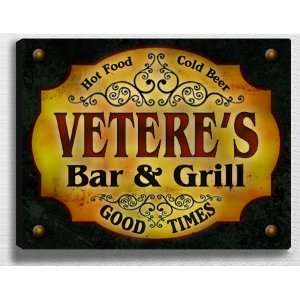  Veteres Bar & Grill 14 x 11 Collectible Stretched 