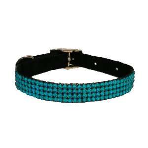  Swarovski Crystal Dog Collar Blue Green 16