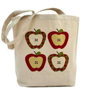  Plaid Quartet Apple Teacher Tote Bag by  Beauty