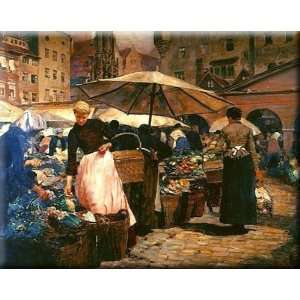  Market Day at Nuremberg 16x13 Streched Canvas Art by 