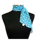 NEW 7 X 58 Turquoise Blue SCARF SASH White POLKA DOTS items in 