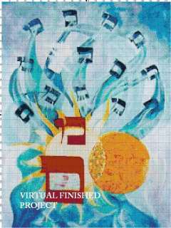 Aleph Bet Cross Stitch Pattern Jewish Hebrew TBB  