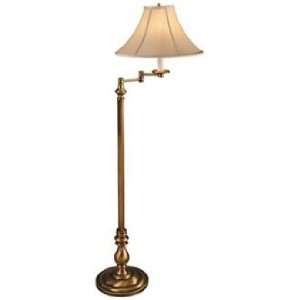    Chauncey Antique Brass Swing Arm Floor Lamp