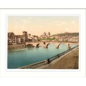  Stone bridge and San Giorgia Verona Italy, c. 1890s, (L 