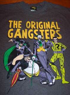VINTAGE BATMAN VILLAINS JOKER CAT WOMEN RIDDLER Dc Comics T Shirt XL 