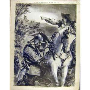   Gilbert Fine Art Old Print Buckle Horse Rider Tack