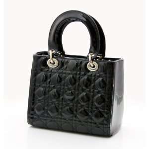 High Quality Designer Inspired Vernis Italian Calf Leather Bag Black
