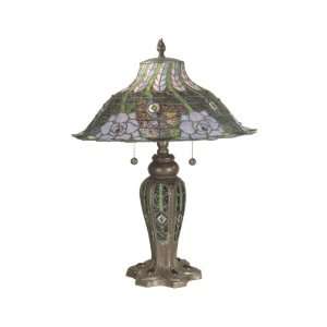   Tiffany TT60177 Galien Table Lamp, Antique Bronze and Art Glass Shade